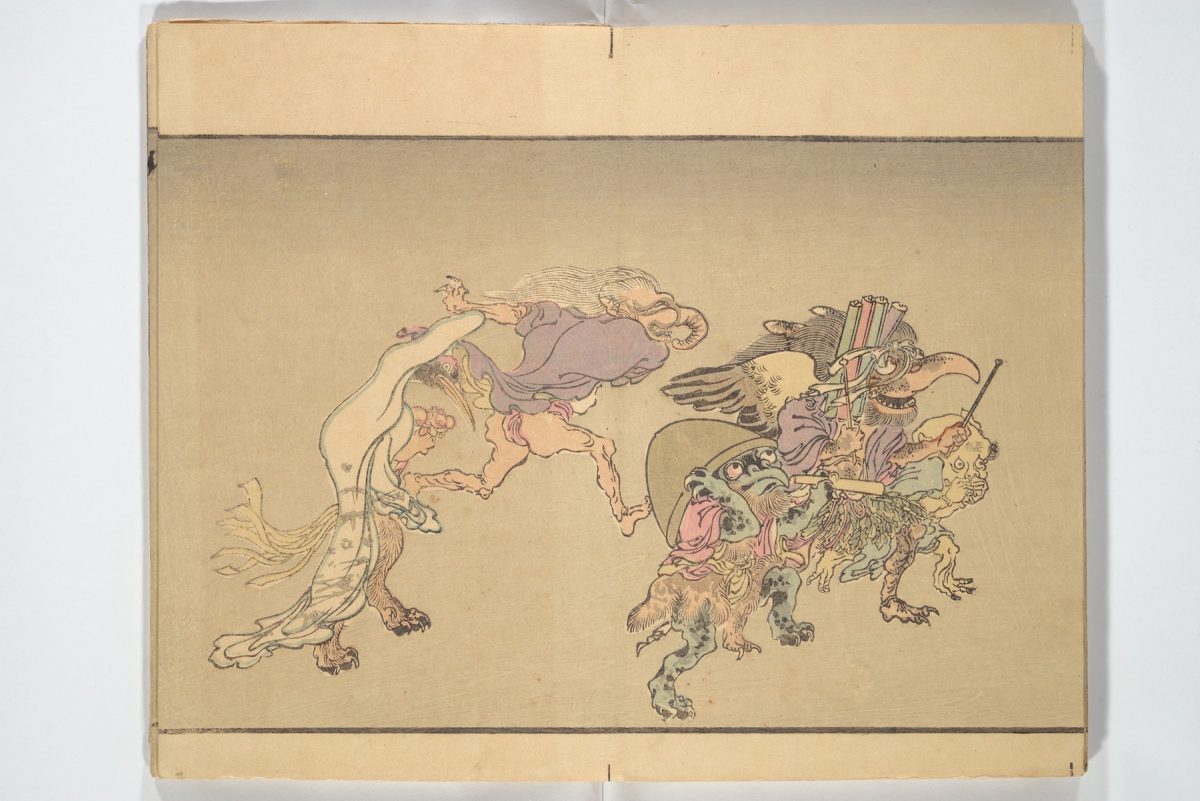 Kawanabe Kyōsai, One Hundred Demons, illustration