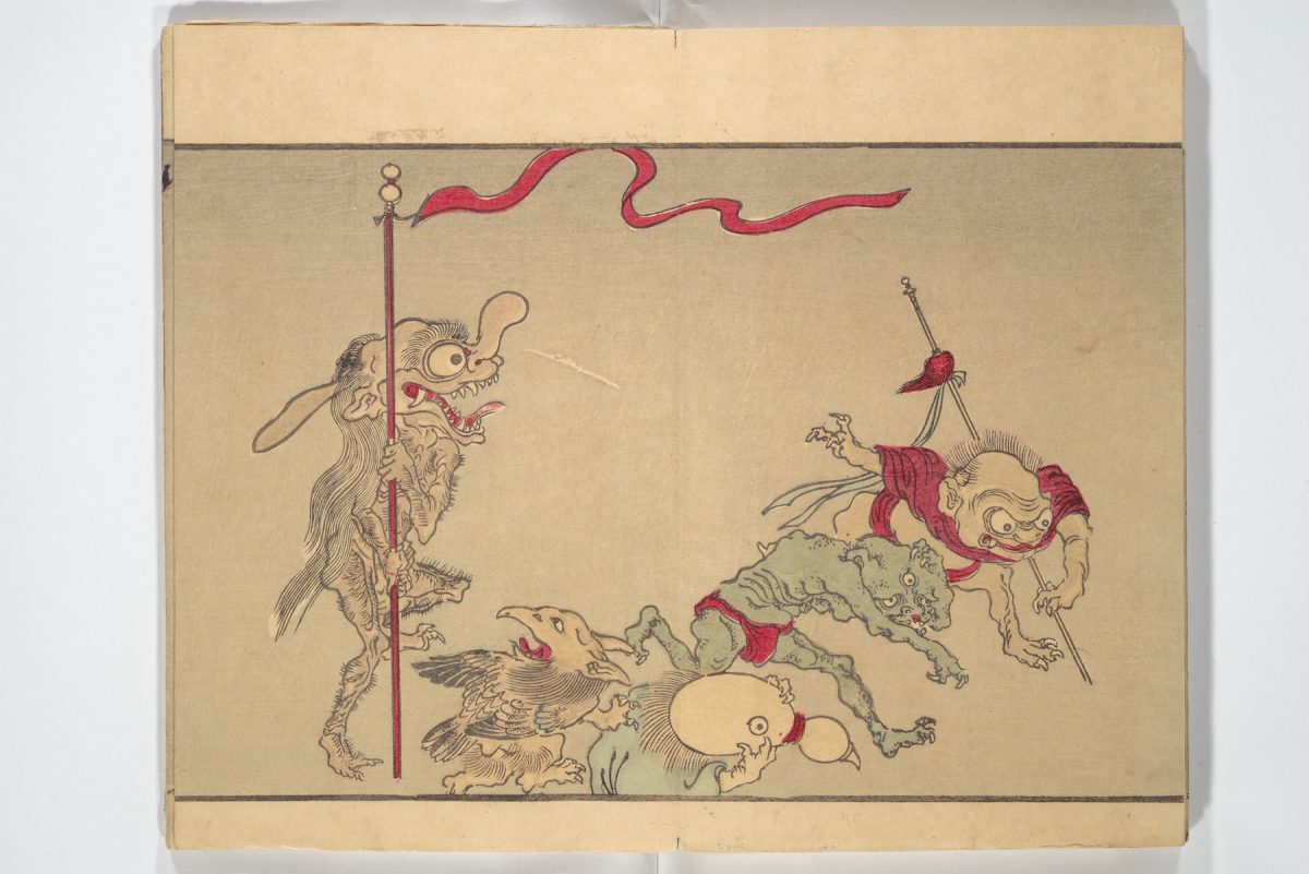 Kawanabe Kyōsai, One Hundred Demons, illustration