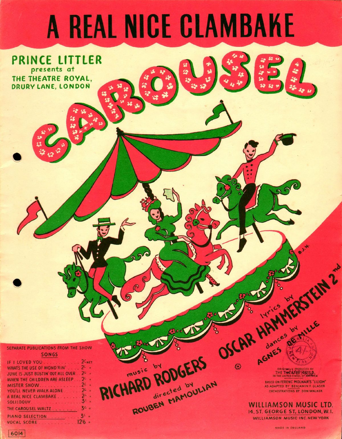 Carousel, Theatre Royal Drury Lane, 1950s