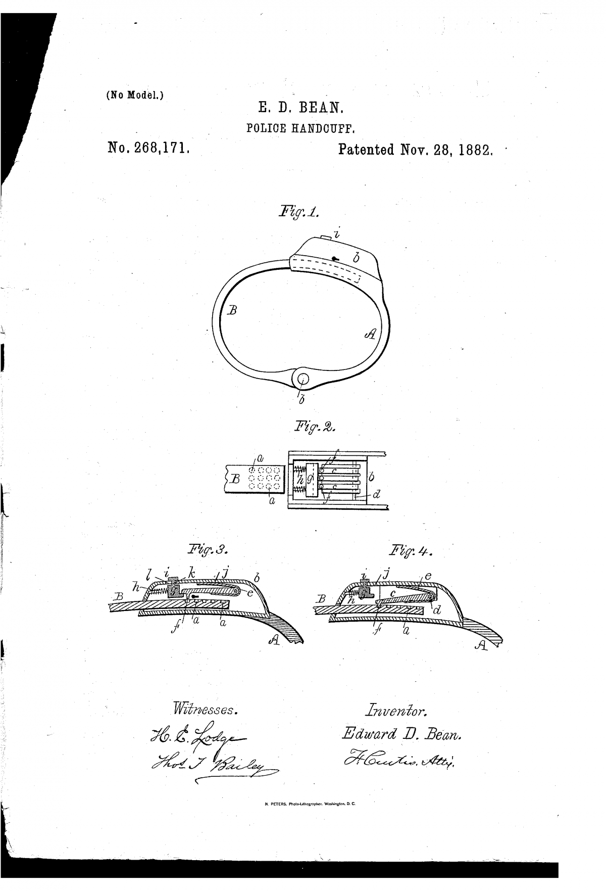 handcuff patent bean