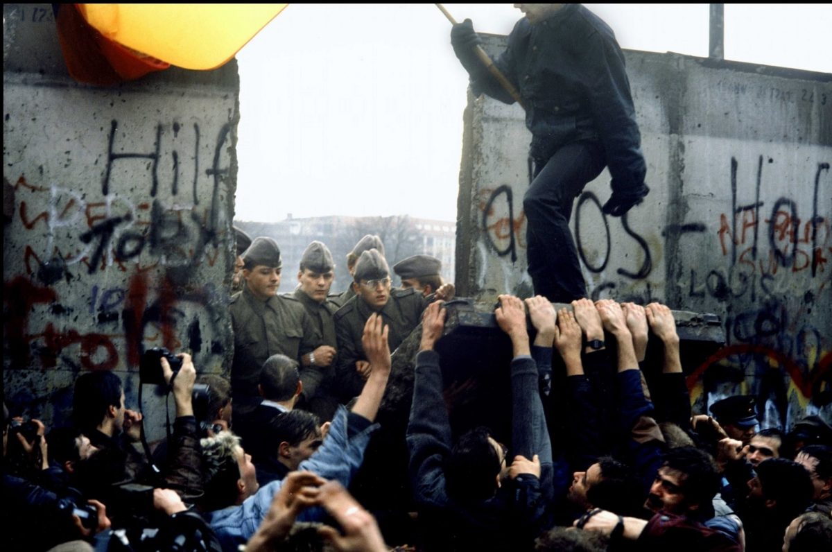 berlin wall falls