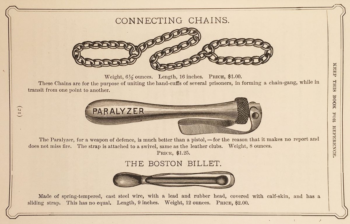 police equipment catalogue boston 1891