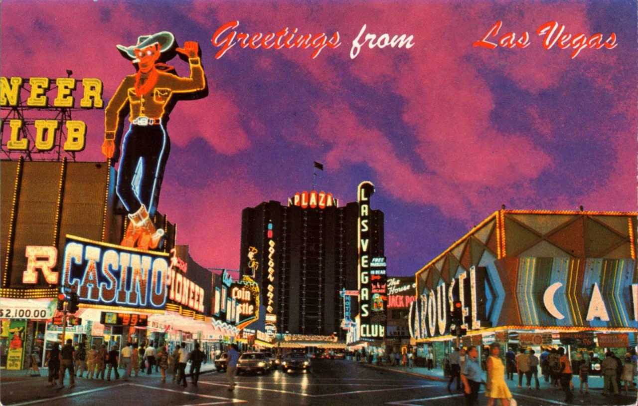 Las Vegas, casinos, postcards