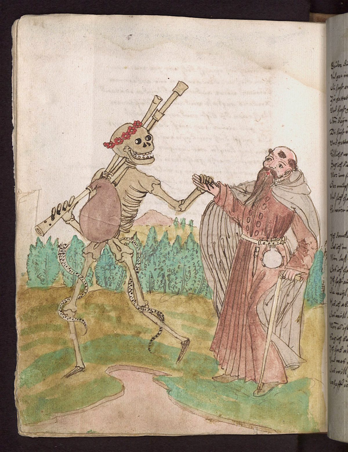 Wilhelm Werner von Zimmer, Dance of Death, illustration, 1540