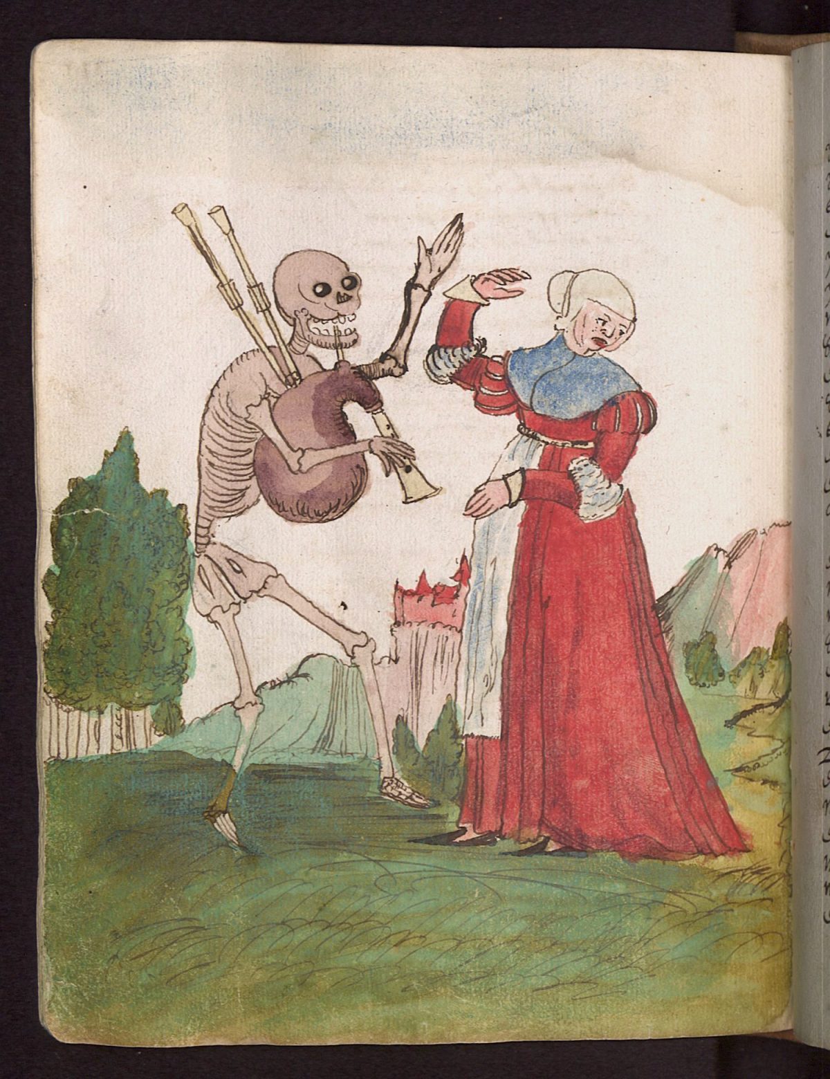 Wilhelm Werner von Zimmer, Dance of Death, illustration, 1540