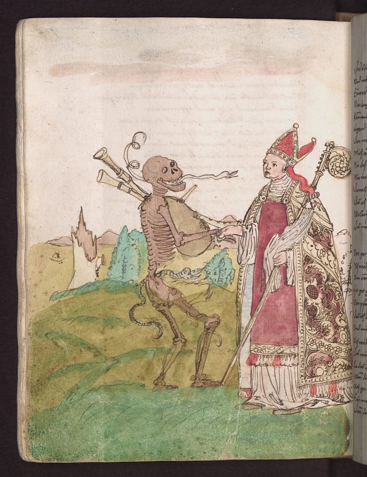 Wilhelm Werner von Zimmer, Dance of Death, illustration, 1540