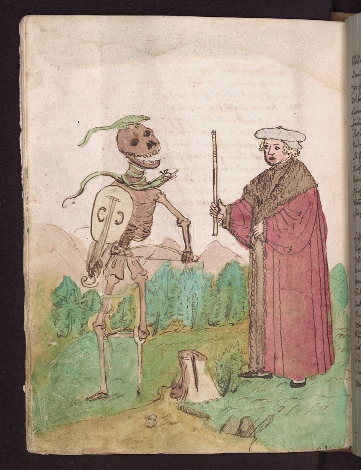 Wilhelm Werner von Zimmer, Dance of Death, illustration, 1540