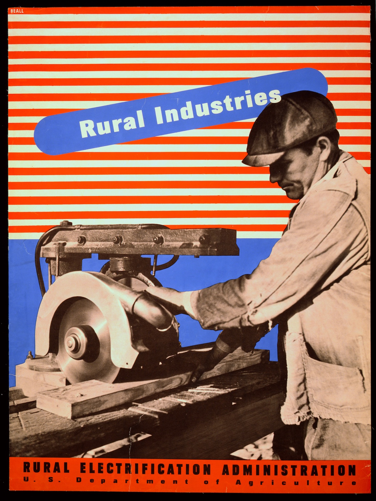 'Rural industries' Rural Electrification poster by Lester Beall - 1930