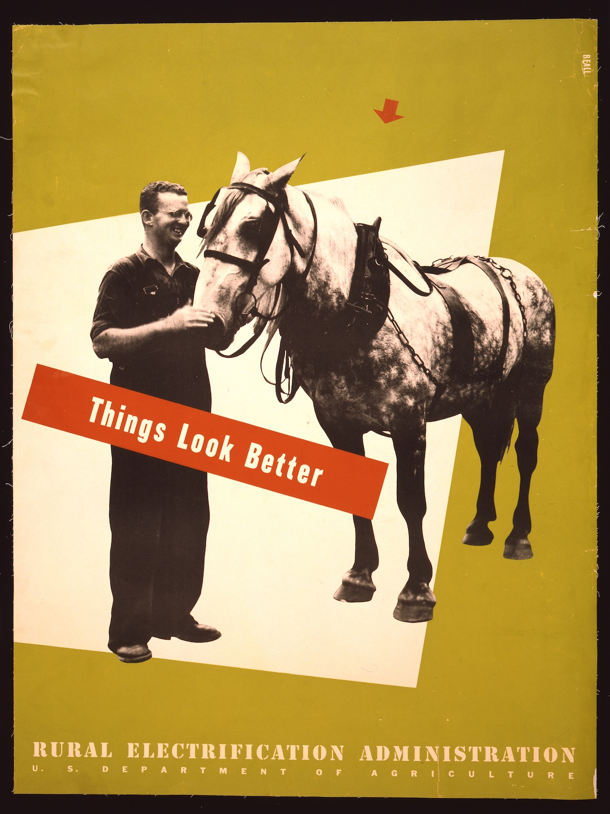 'Things look better' Rural Electrification poster by Lester Beall - 1930
