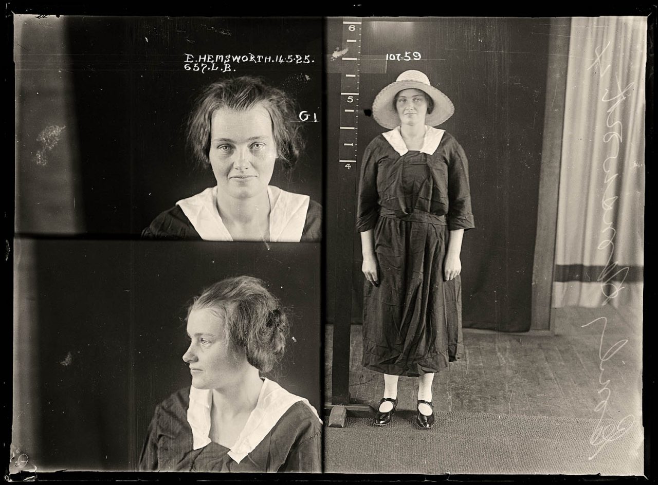 Mug Shots of Australian women prisoners 1920s