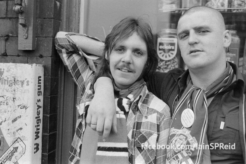 Manchester United and Manchester City football fans in the 1970s by Iaian S P reid 