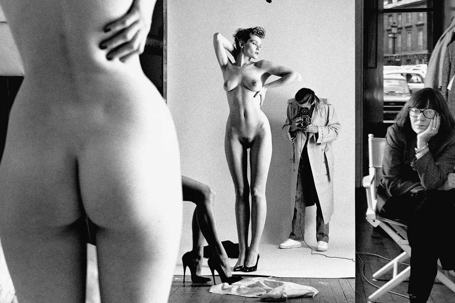 Self Portrait with Wife and Models, Vogue Studio, Paris 1981
