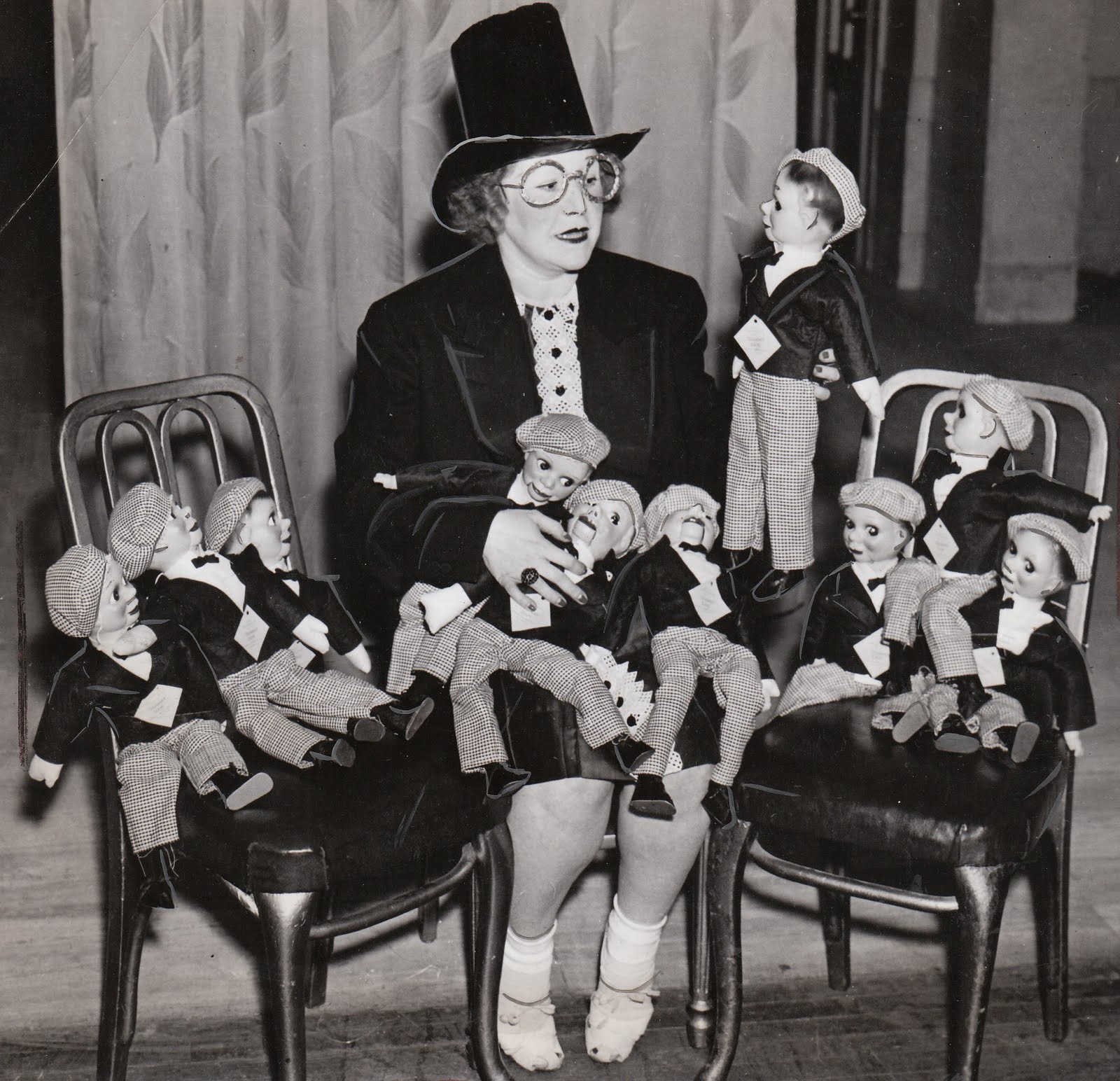 vintage Ventriloquist dummies