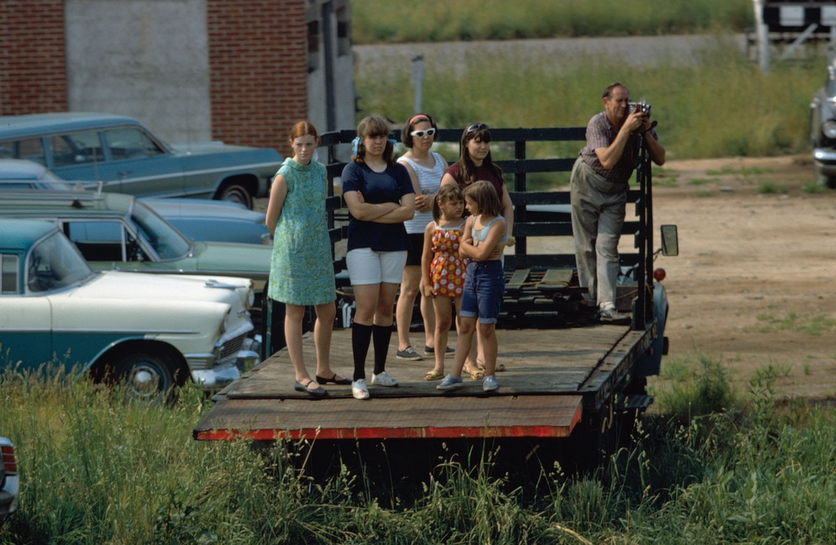 Mourners Watching Robert F. Kennedy's Funeral Train Pass By From New York City to Washington DC on June 8 1968