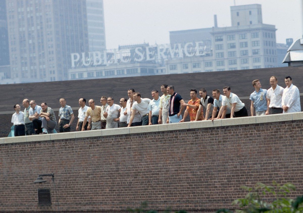 Mourners Watching Robert F. Kennedy's Funeral Train Pass By From New York City to Washington DC on June 8 1968