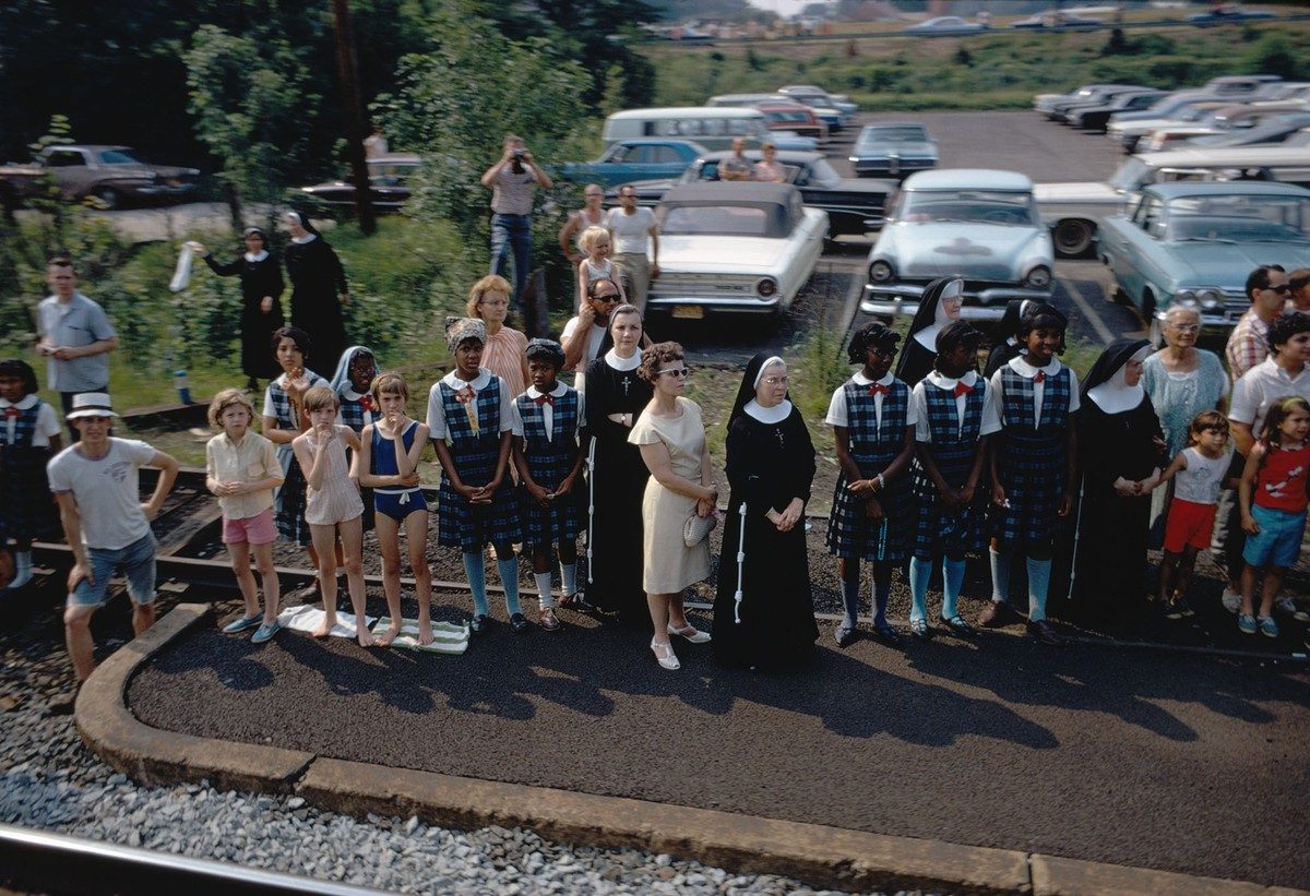 Mourners Watching Robert F. Kennedy's Funeral Train Pass By From New York City to Washington DC on June 8 1968