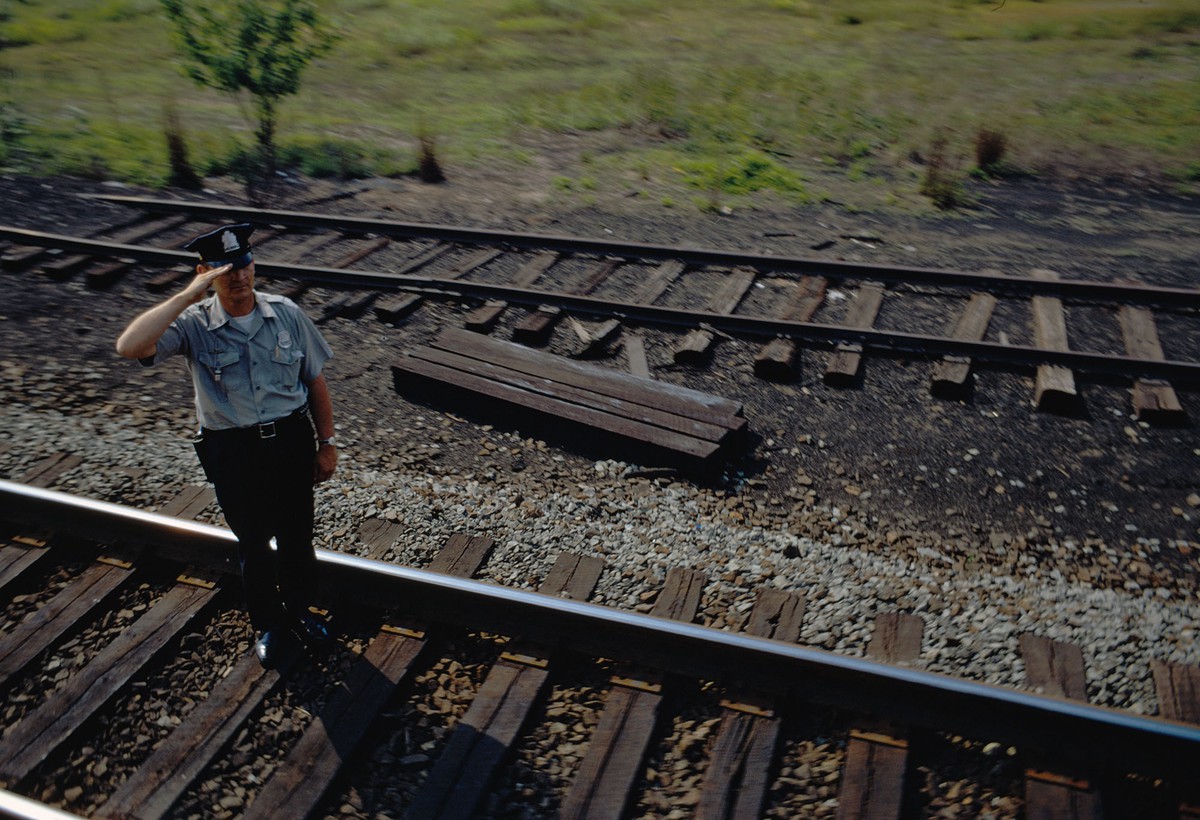 Mourners Watching Robert F. Kennedy's Funeral Train Pass By From New York City to Washington DC on June 8 1968