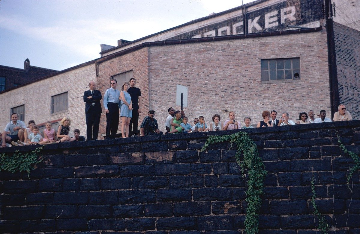 Mourners Watching Robert F. Kennedy's Funeral Train Pass By From New York City to Washington DC on June 8 1968