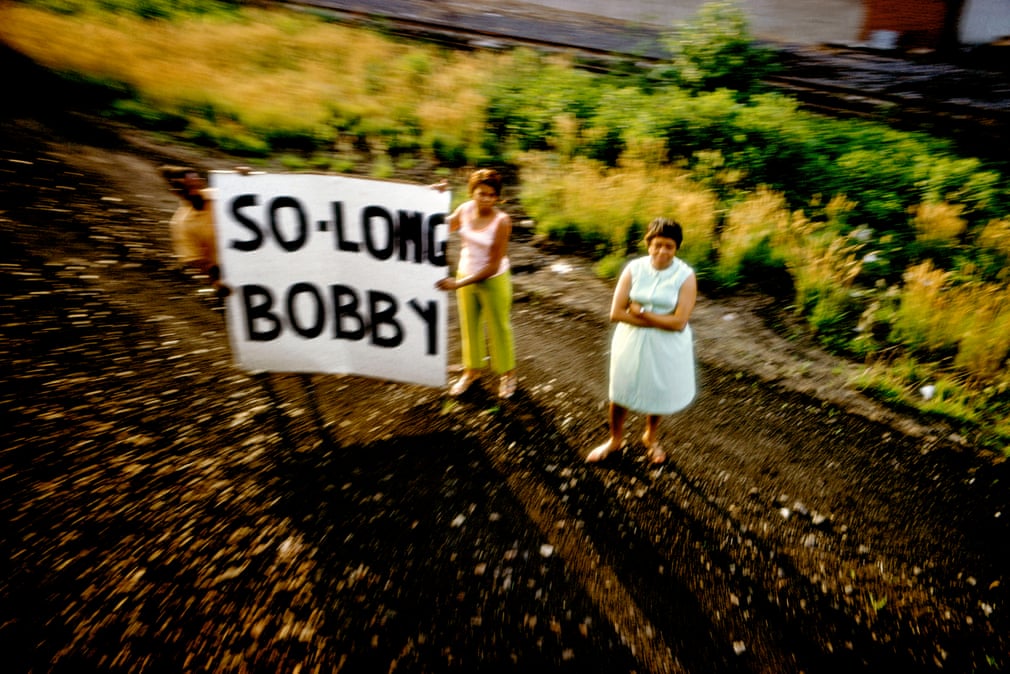 Mourners Watching Robert F. Kennedy's Funeral Train Pass By From New York City to Washington DC on June 8 1968