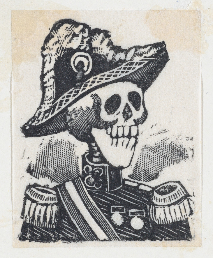A skeleton dressed as a military figure (vignette for the feast of the dead) ca. 1890–1910 José Guadalupe Posada