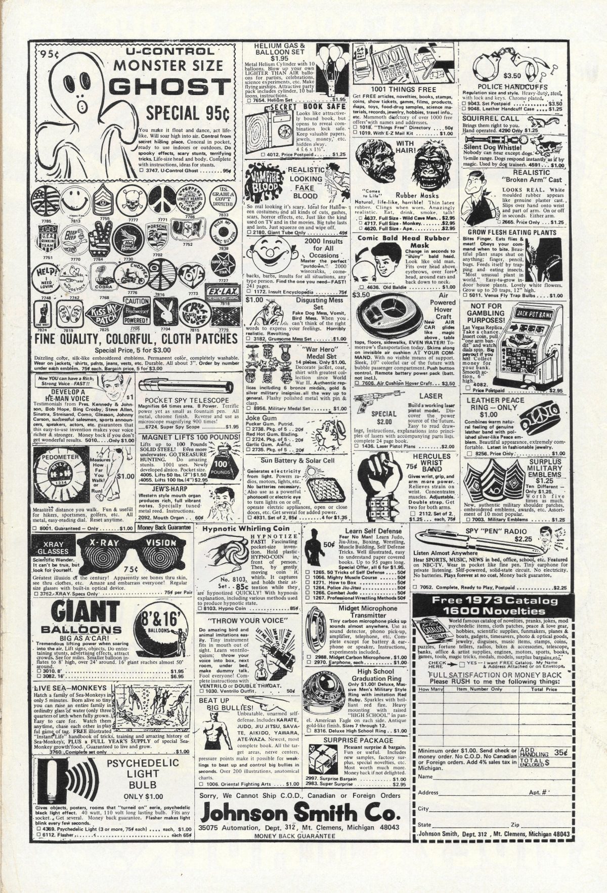 adverts, American, comics, 1960s, 1970s,