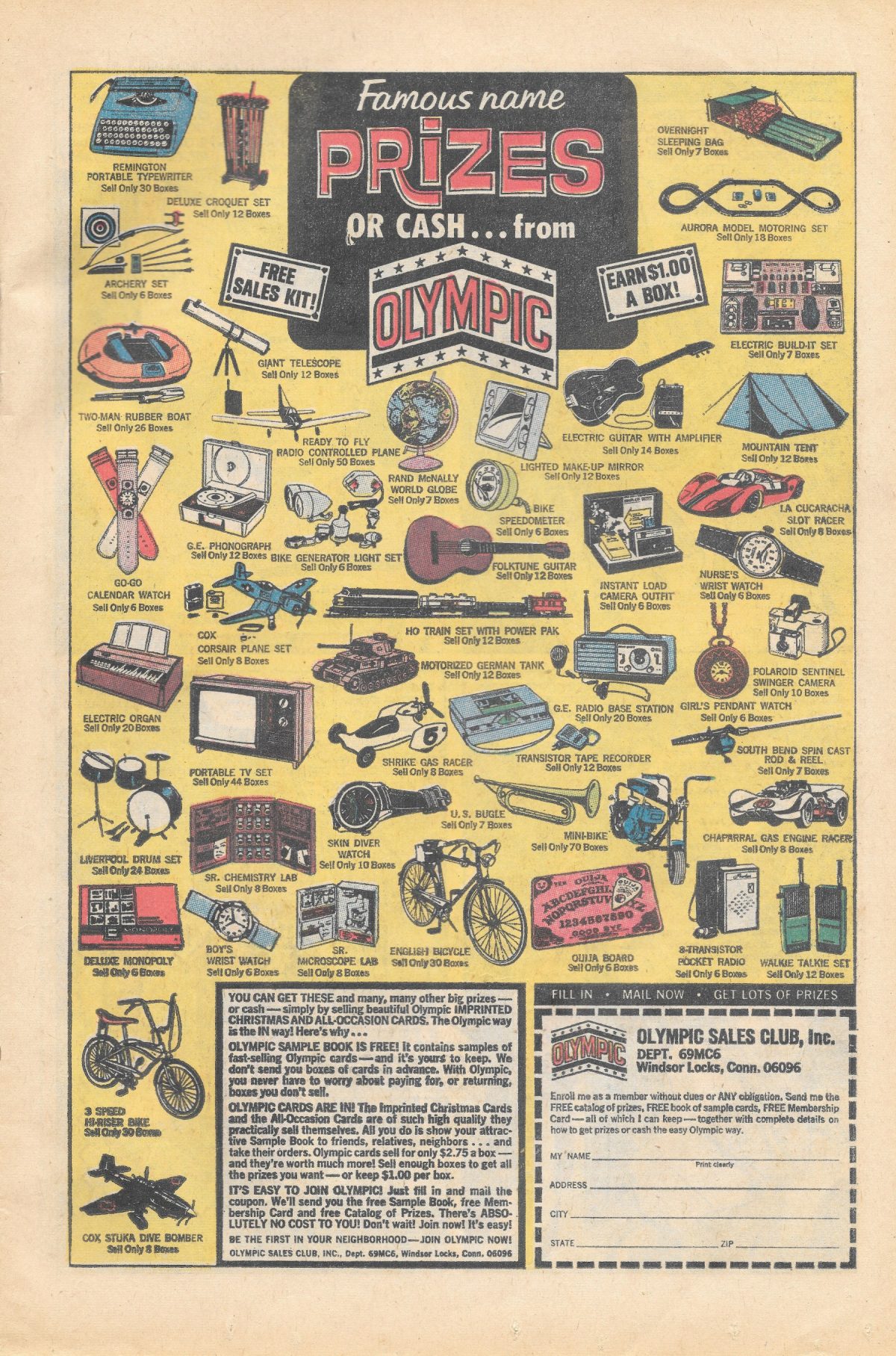 adverts, American, comics, 1960s, 1970s,