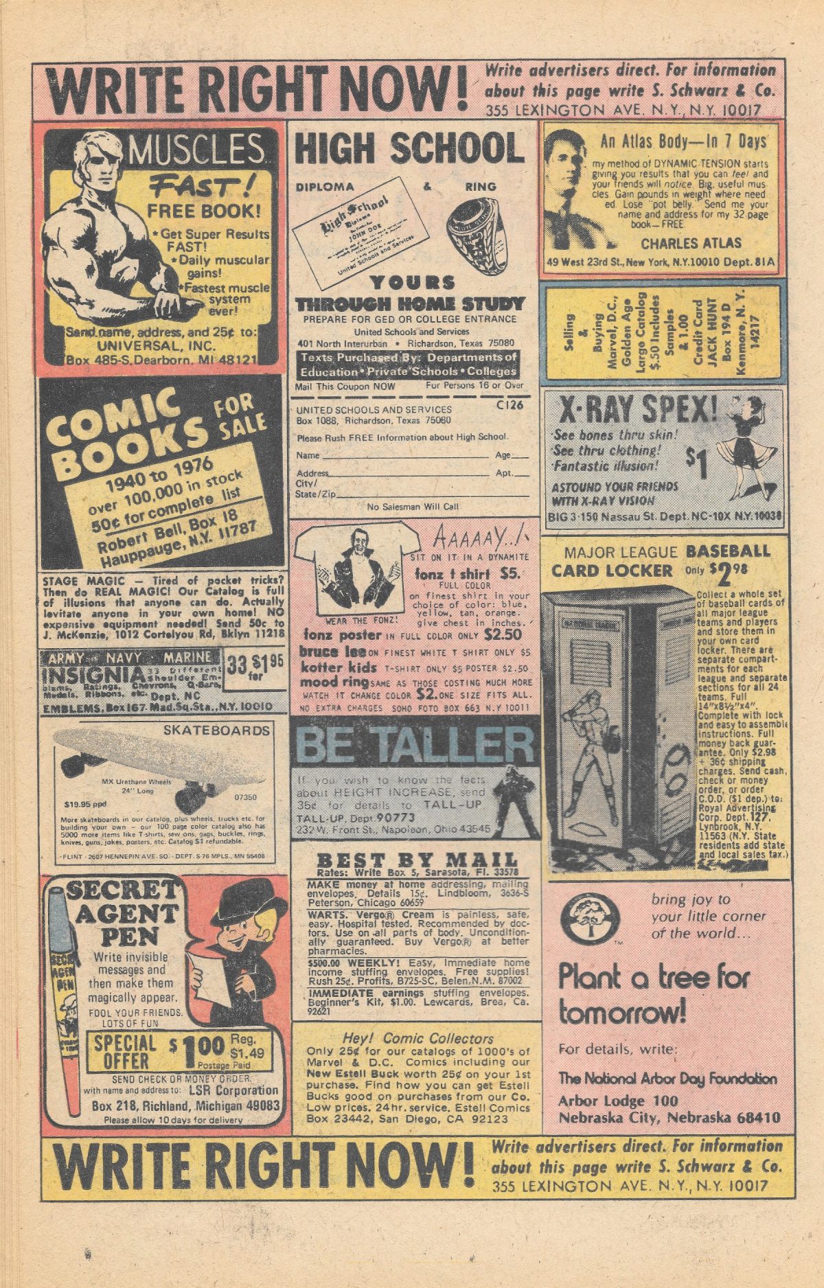 adverts, American, comics, 1960s, 1970s, Sea Monkeys, X-Ray Specs, comic book ads Harold von Braunhut