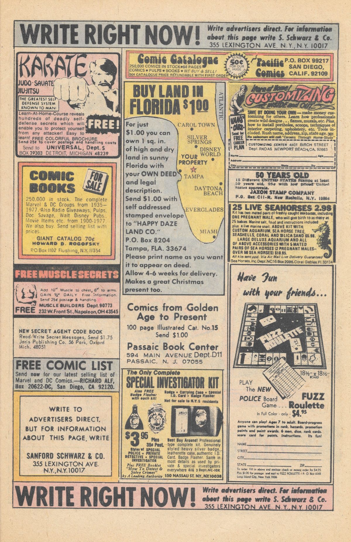 adverts, American, comics, 1960s, 1970s, Sea Monkeys, X-Ray Specs, comic book ads Harold von Braunhut