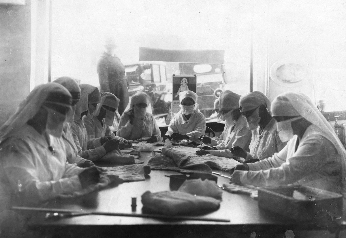 flu masks 1918