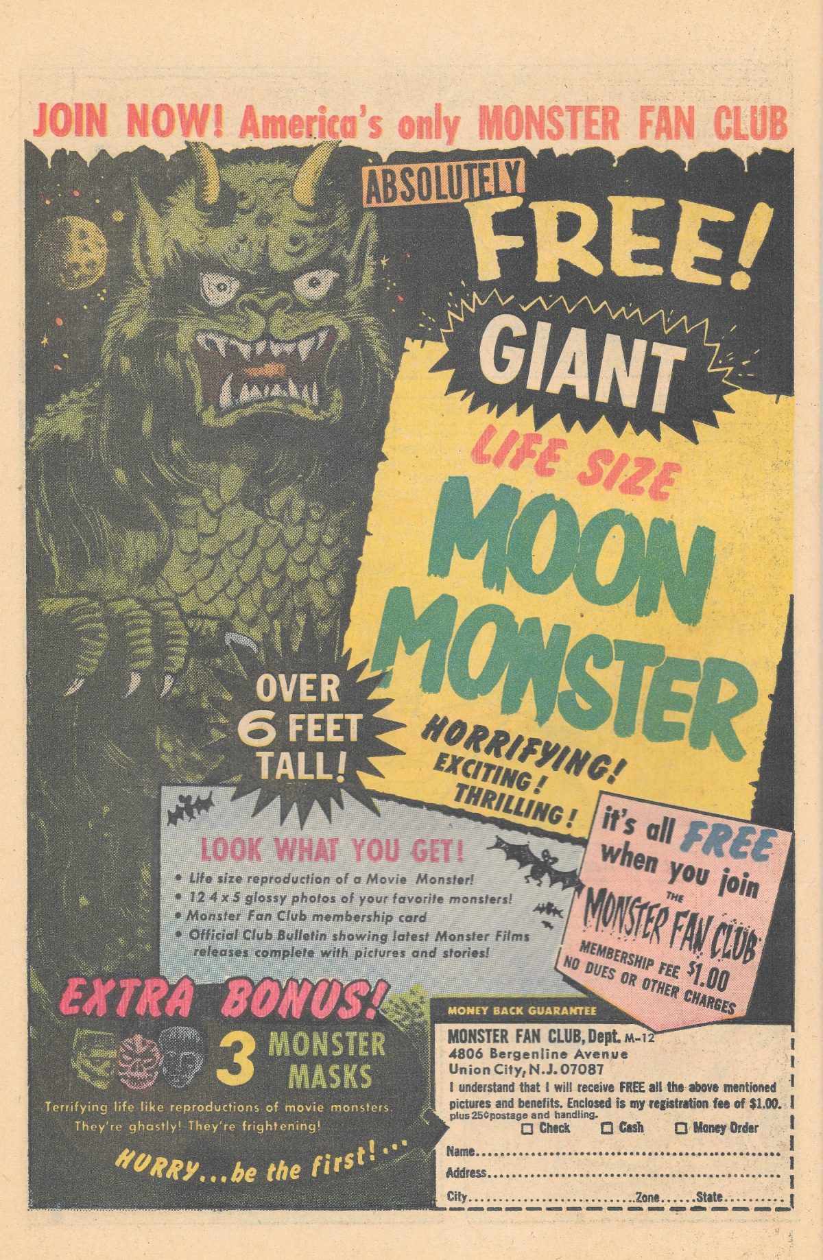 adverts, American, comics, 1960s, 1970s, monster Sea Monkeys, X-Ray Specs, comic book ads Harold von Braunhut