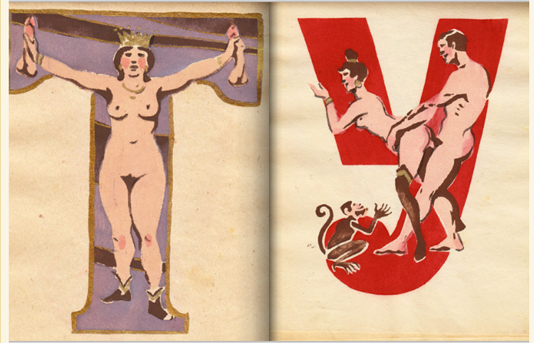 Sergey Merkurov soviet erotic alphabet