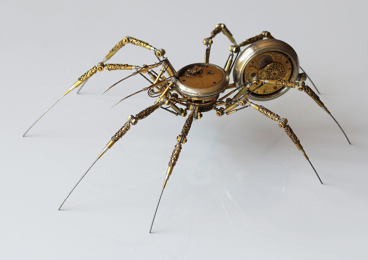 Peter Szucsy steampunk spiders antique parts 