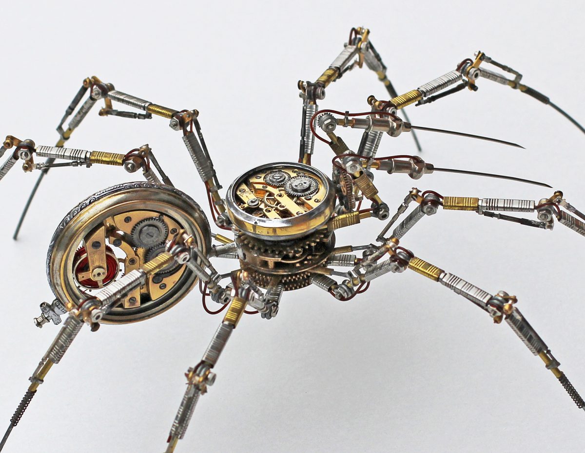Peter Szucsy steampunk spiders antique parts