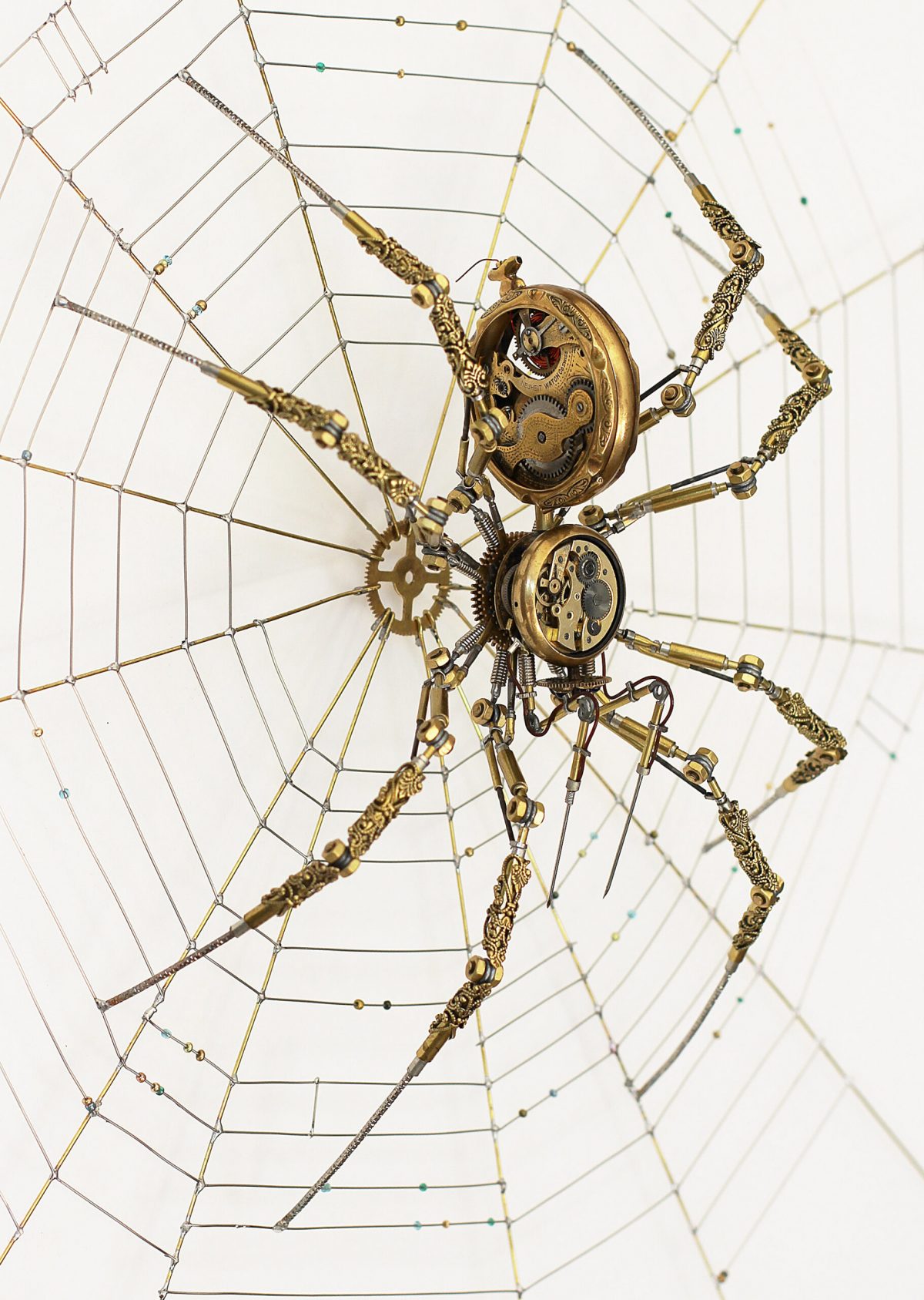Peter Szucsy steampunk spiders antique parts