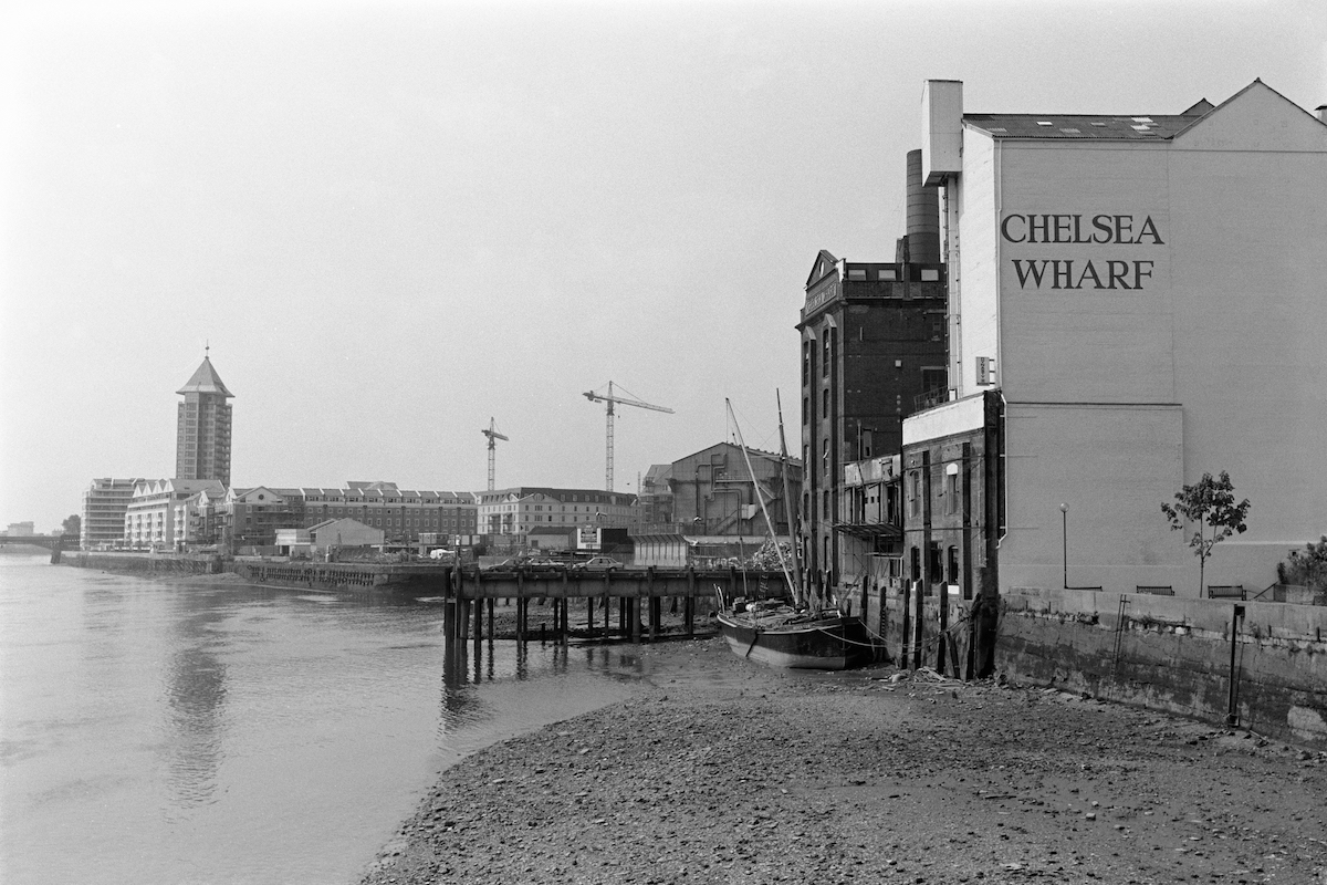 London Chelsea Wharf, River Thames, Chelsea, Kensington & Chelsea, 1988