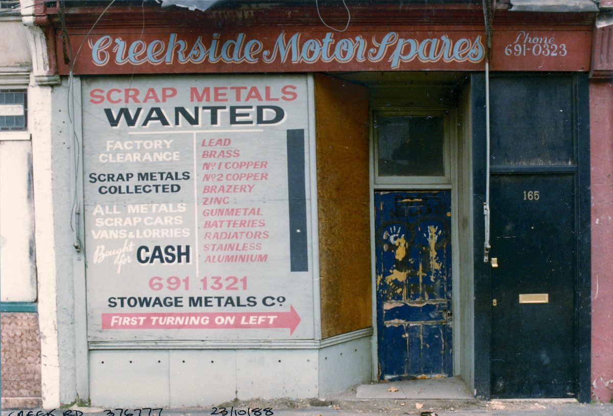 Creekside Motor Spares, Creek Rd, Deptford, Greenwich, 1988