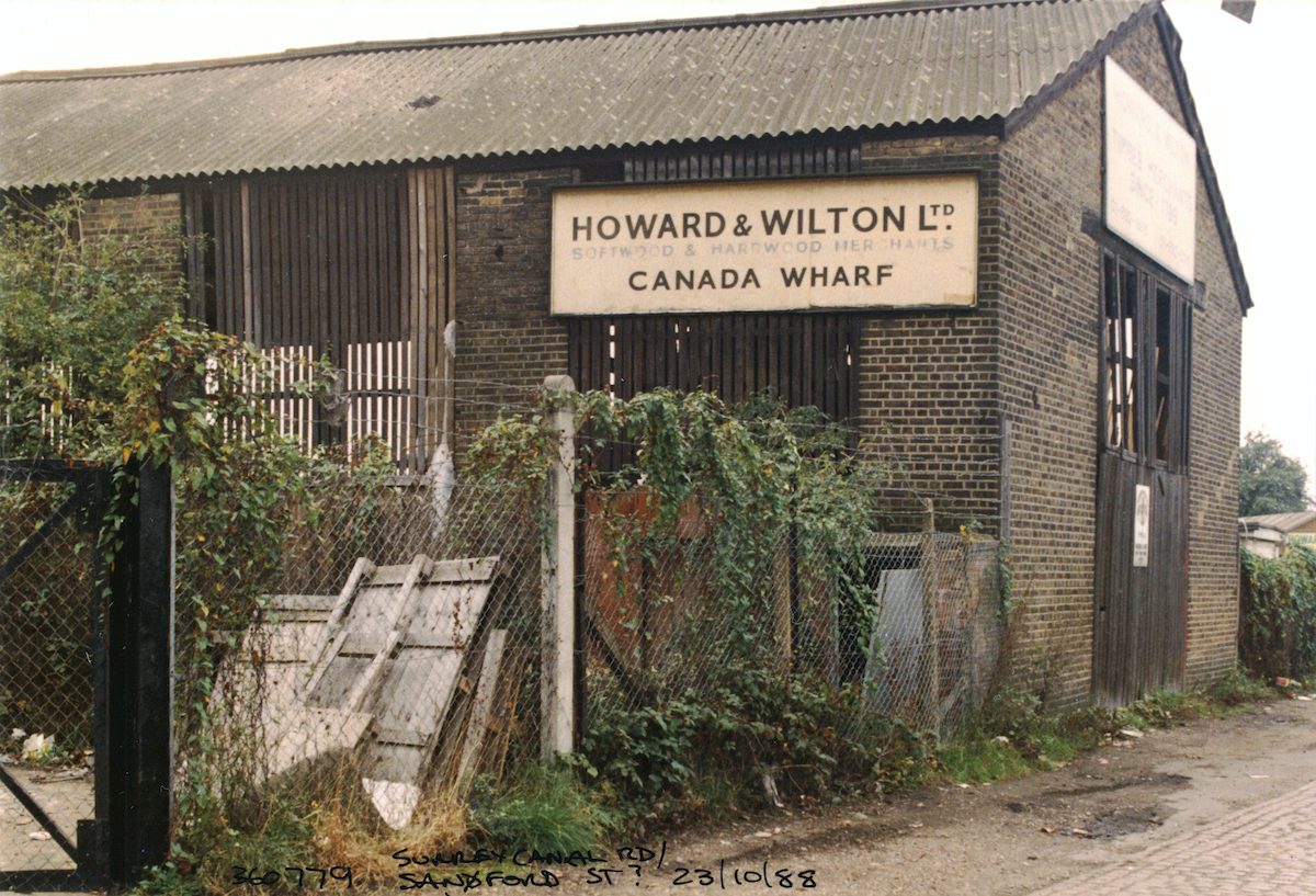 Howard & Wilton Ltd, Canada Wharf, Trundley's Rd, Surrey Canal Rd, Deptford, Lewisham, 1988