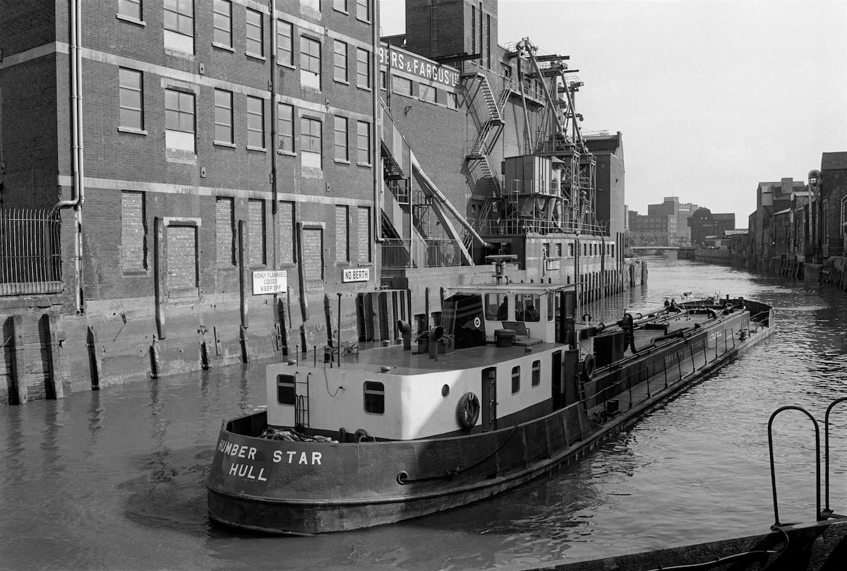 Humber Star on the River Hull from Scott St, Hull, 1983