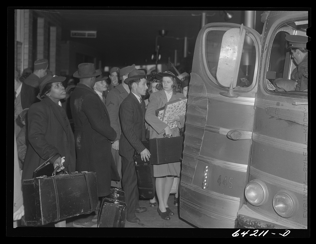 Washington, D.C. Greyhound bus terminal on day before Christmas. Waiting for bus to Richmond Contributor Names Vachon, John, 1914-1975, photographer john vachon