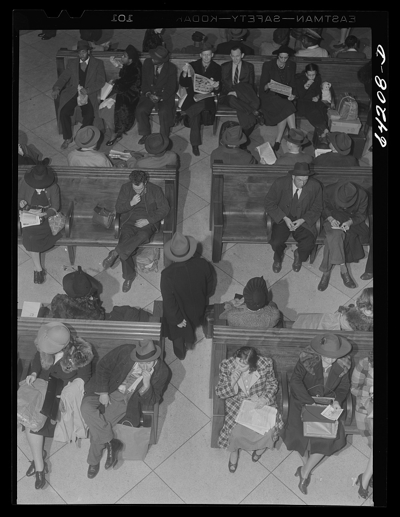 Washington, D.C. Greyhound bus terminal on day before Christmas. Waiting for bus to Richmond Contributor Names Vachon, John, 1914-1975, photographer john vachon