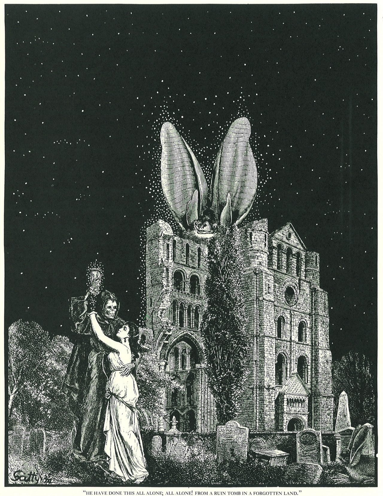 Wilfried "Sätty" Podriech illustration's from the Annotated Dracula (1975)