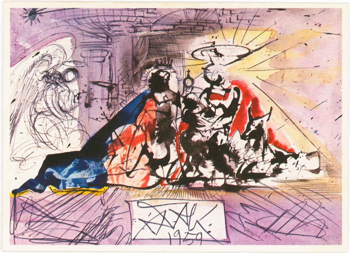 salvador dali christmas cards