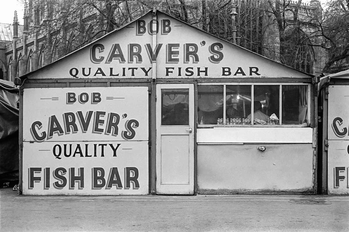 Bob Carver's Fish Bar, Market Square, Hull 1979