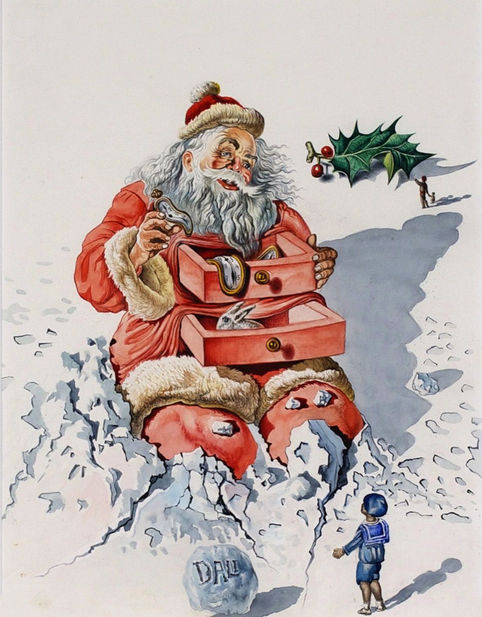 salvador dali christmas cards