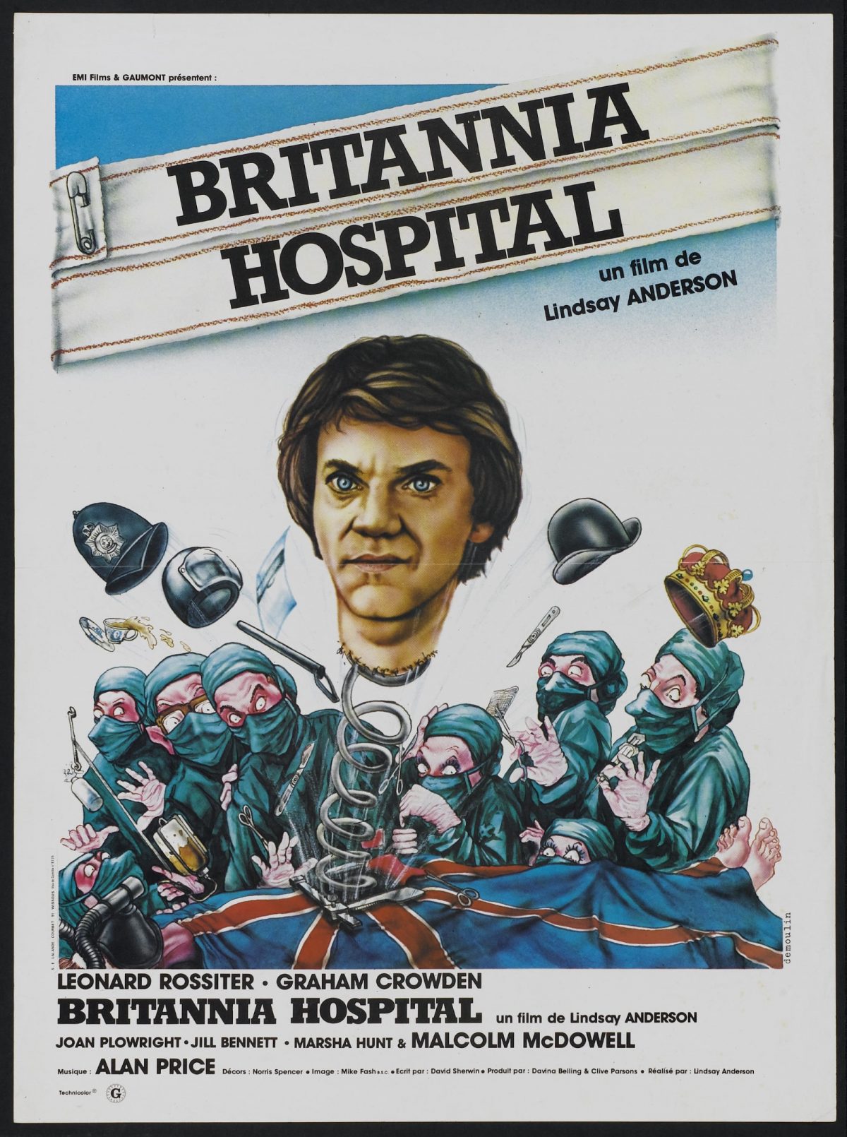 Britannia Hospital, Lindsay Anderson, film, poster, Malcolm McDowell