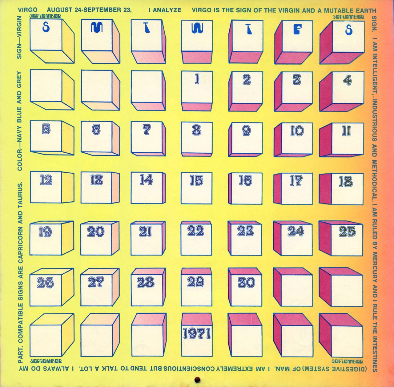 PETER MAX ASTROLOGICALENDAR ☜ Peter Max. Grosset & Dunlap, 1970s