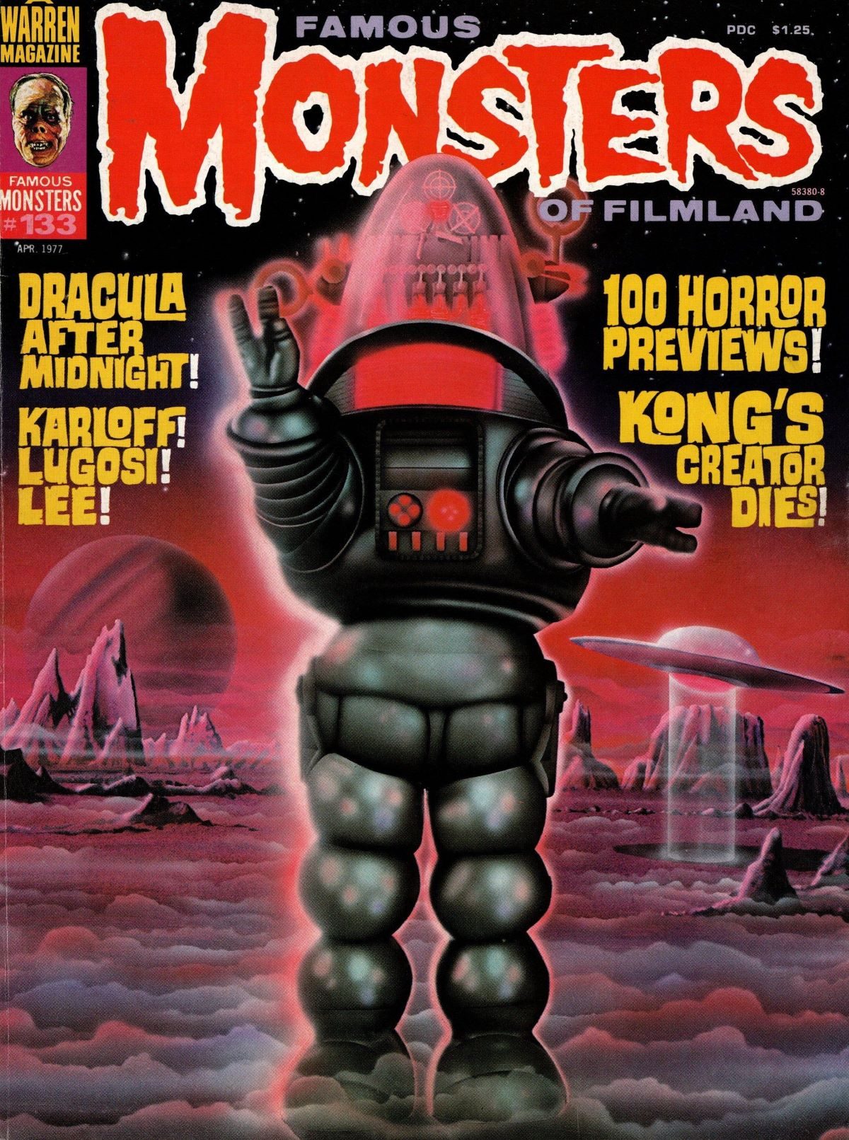 Famous Monsters of Filmland, magazine, horror films, Robbie The Robot