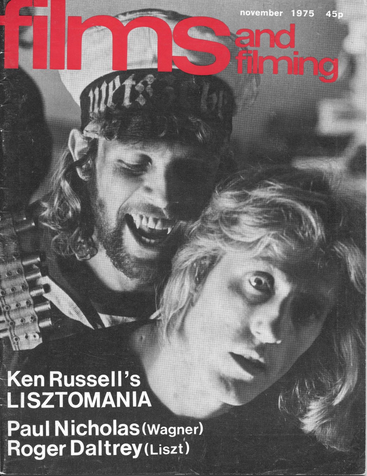 Films & Filming, film, magazines, Ken Russell, Paul Nicholas, Roger Daltrey, Lisztomania, 1970s