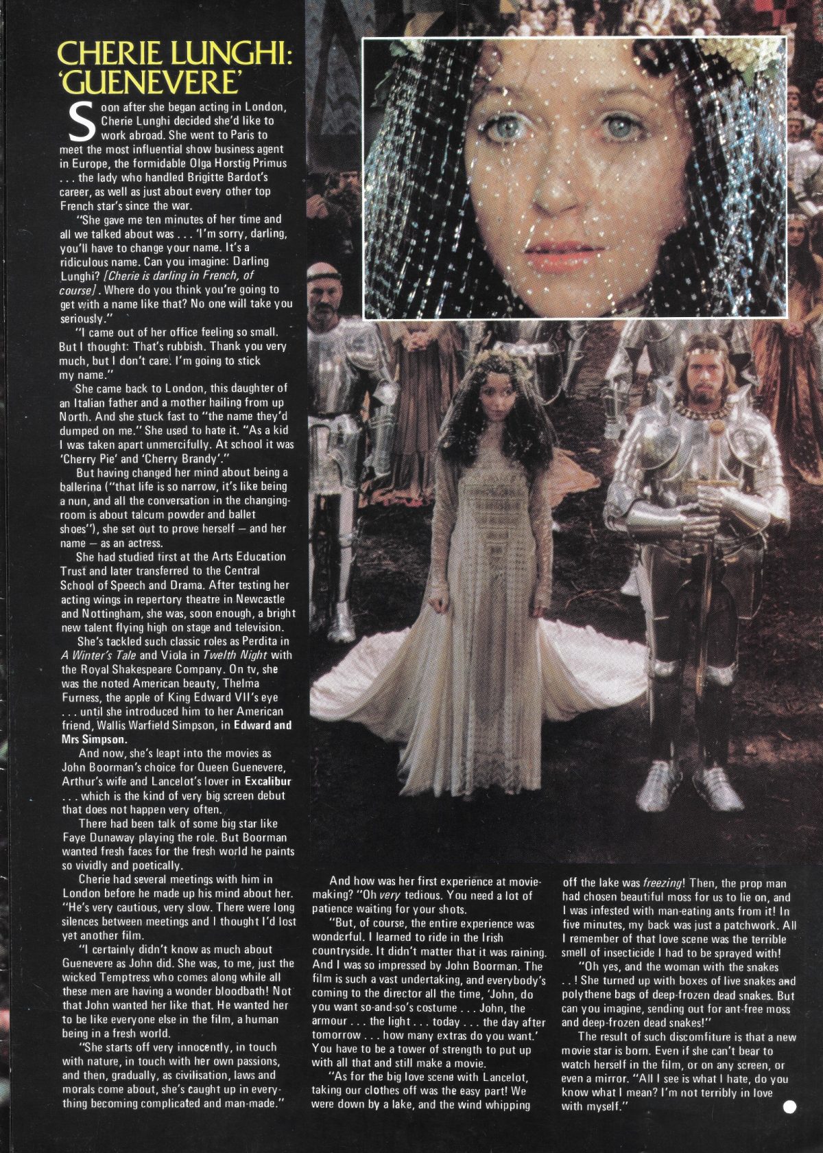 John Boorman, Excalibur, Cherie Lunghi, film, myth