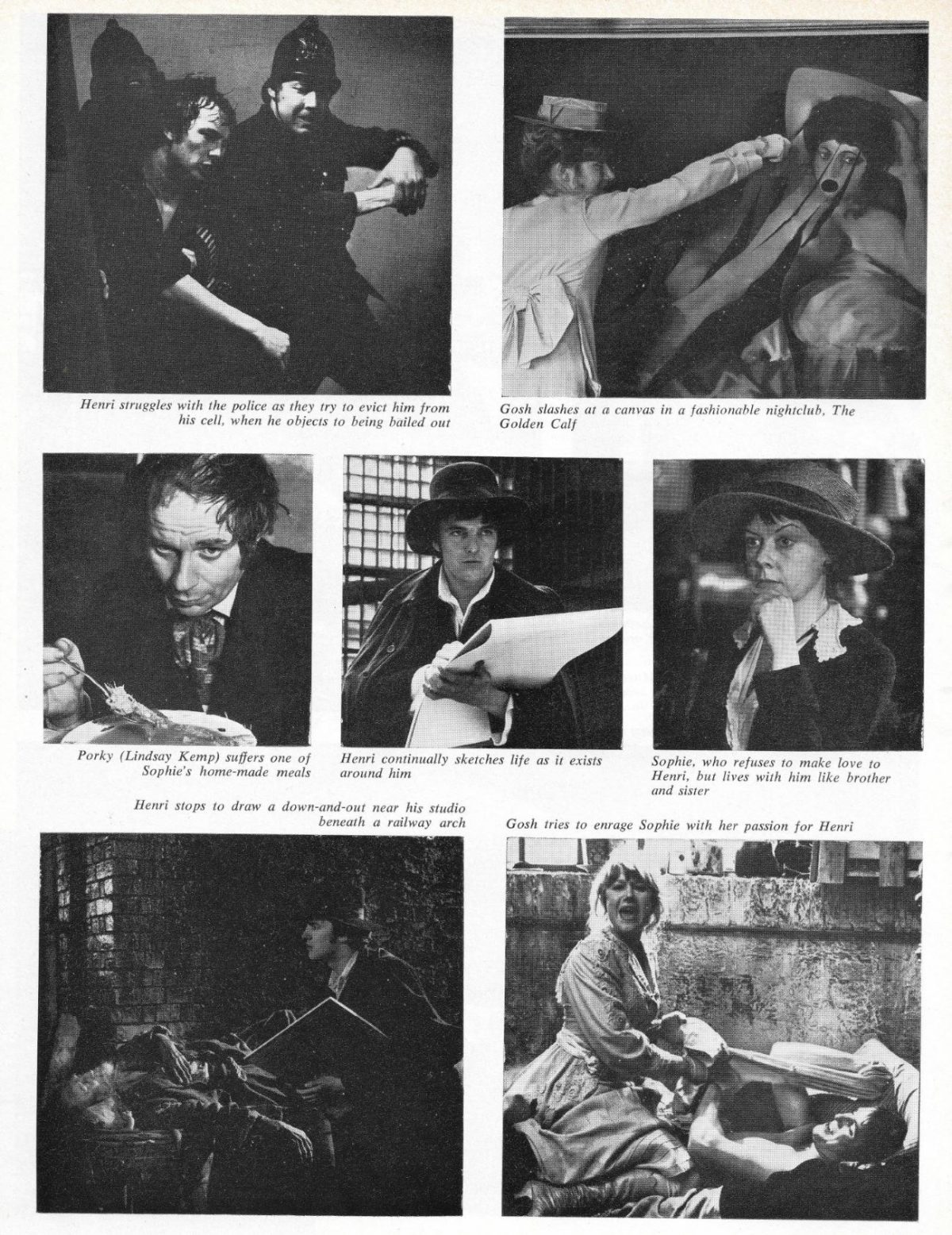 Ken Russell, Savage Messiah, art, Dorothy Tutin, film, Scott Anthony, Helen Mirren, Lindsay Kemp,1970s